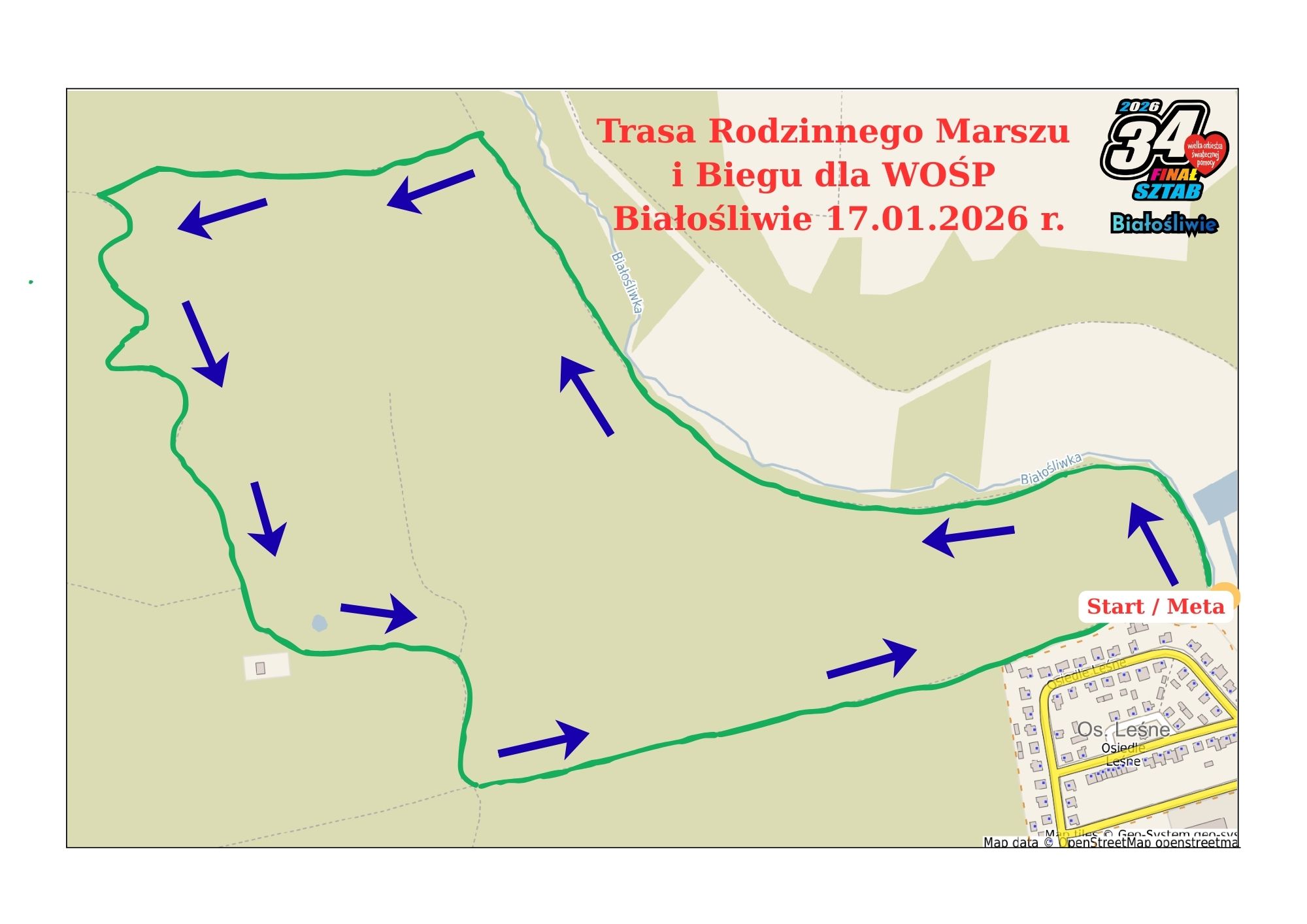 trasa bieg