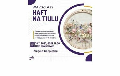 Zdjęcie do Haft na tiulu -edycja 2