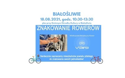 Zdjęcie do Znakowanie rower&oacute;w przy Gminnym Ośrodku Kultury w Białośliwiu