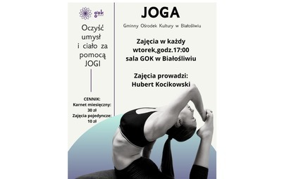 Zdjęcie do JOGA w Gminnym Ośrodku Kultury w Białośliwiu