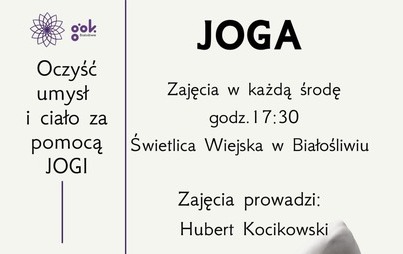 Zdjęcie do Joga -zmiana lokalizacji i godziny zajęć