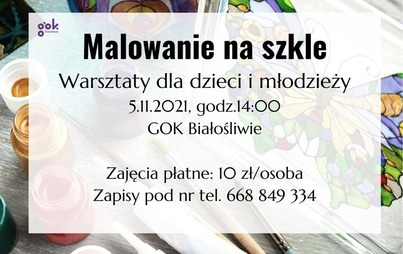 Zdjęcie do Malowanie na szkle - 5.11.2021