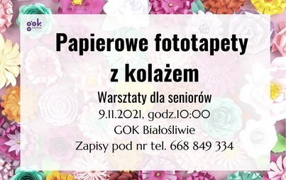 Zdjęcie do Papierowe fototapety z kolażem - 9.11.2021