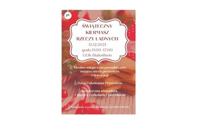 Zdjęcie do Świąteczny Kiermasz Rzeczy Ładnych w Gminnym Ośrodku Kultury w Białośliwiu