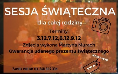 Zdjęcie do Sesja świąteczna w Gminnym Ośrodku Kultury w Białośliwi